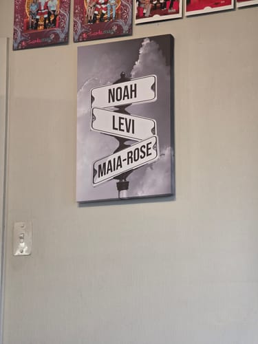 Customer photo review of NAMES ONLY STREET SIGN by Cstm Canvas