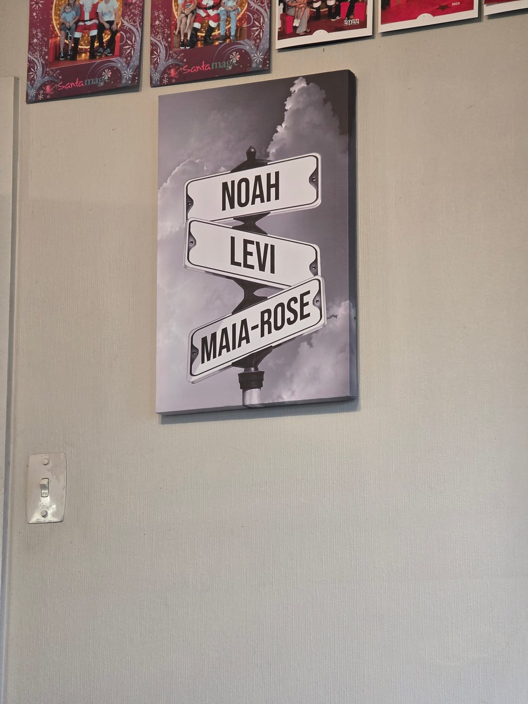 Customer photo review of NAMES ONLY STREET SIGN by Cstm Canvas
