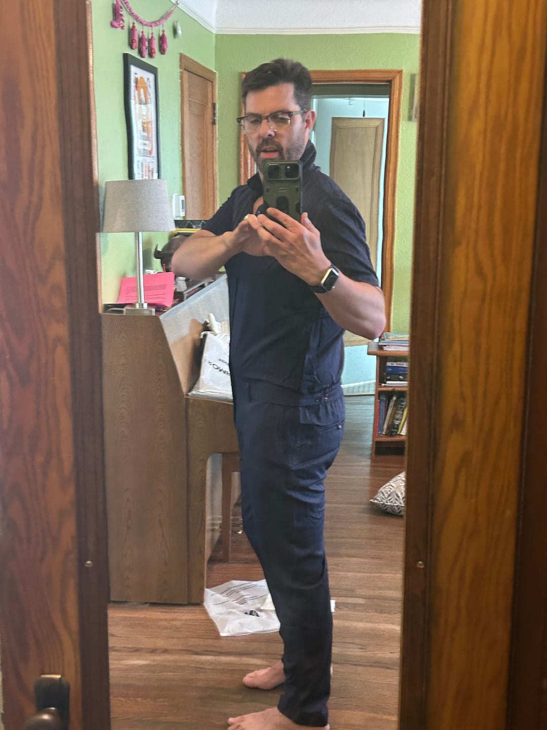 Customer photo review of Navy Chateaux Jumpsuit
