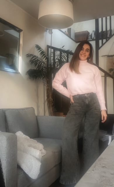 Customer photo review of JEANS TALI Wide Leg gris