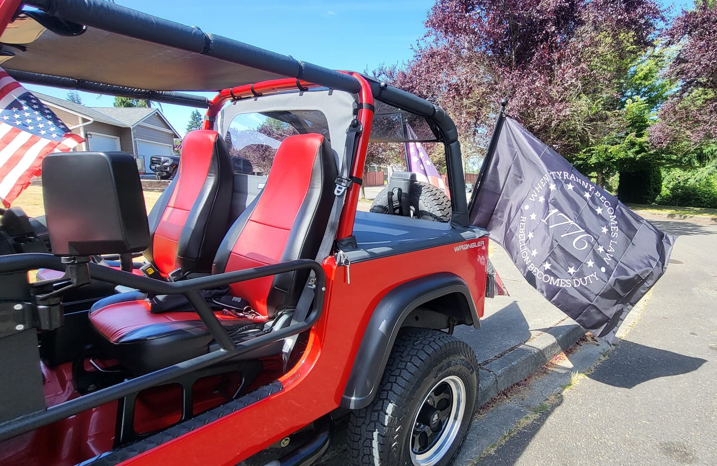 Customer photo review of When Tyranny Becomes Law Flag