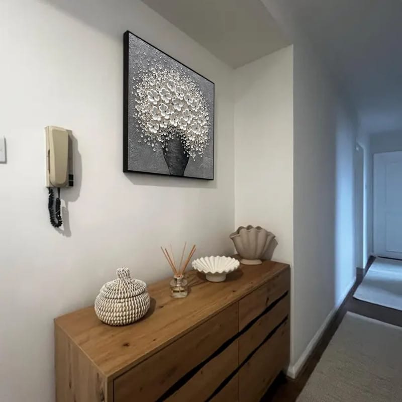 Customer photo review of Flower Textured Painting Canvas #FP066