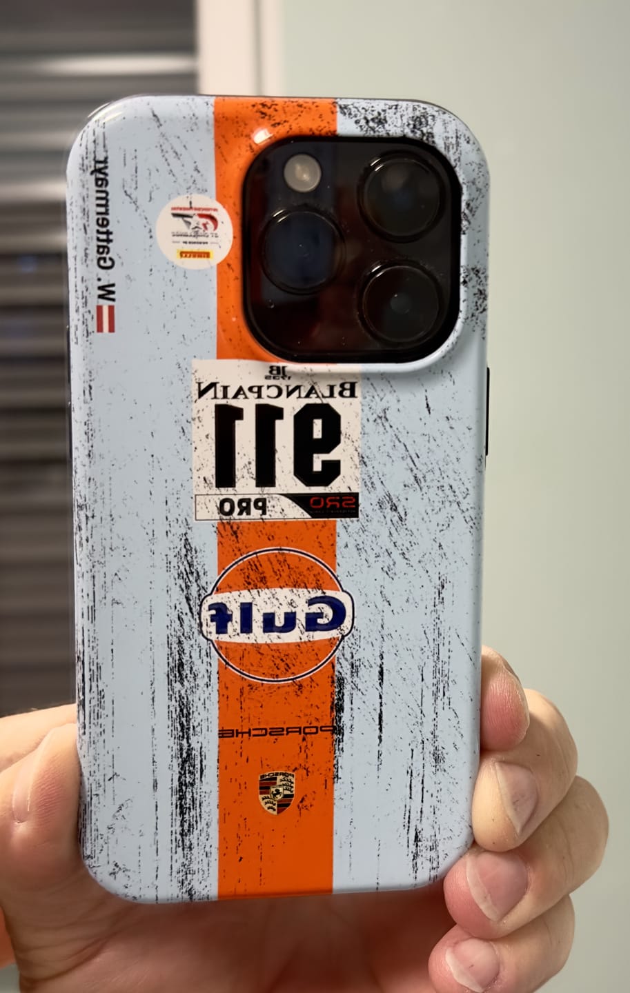 Customer photo review of Gulf Porsche GT Livery - Individuelle Premium Hülle für iPhone