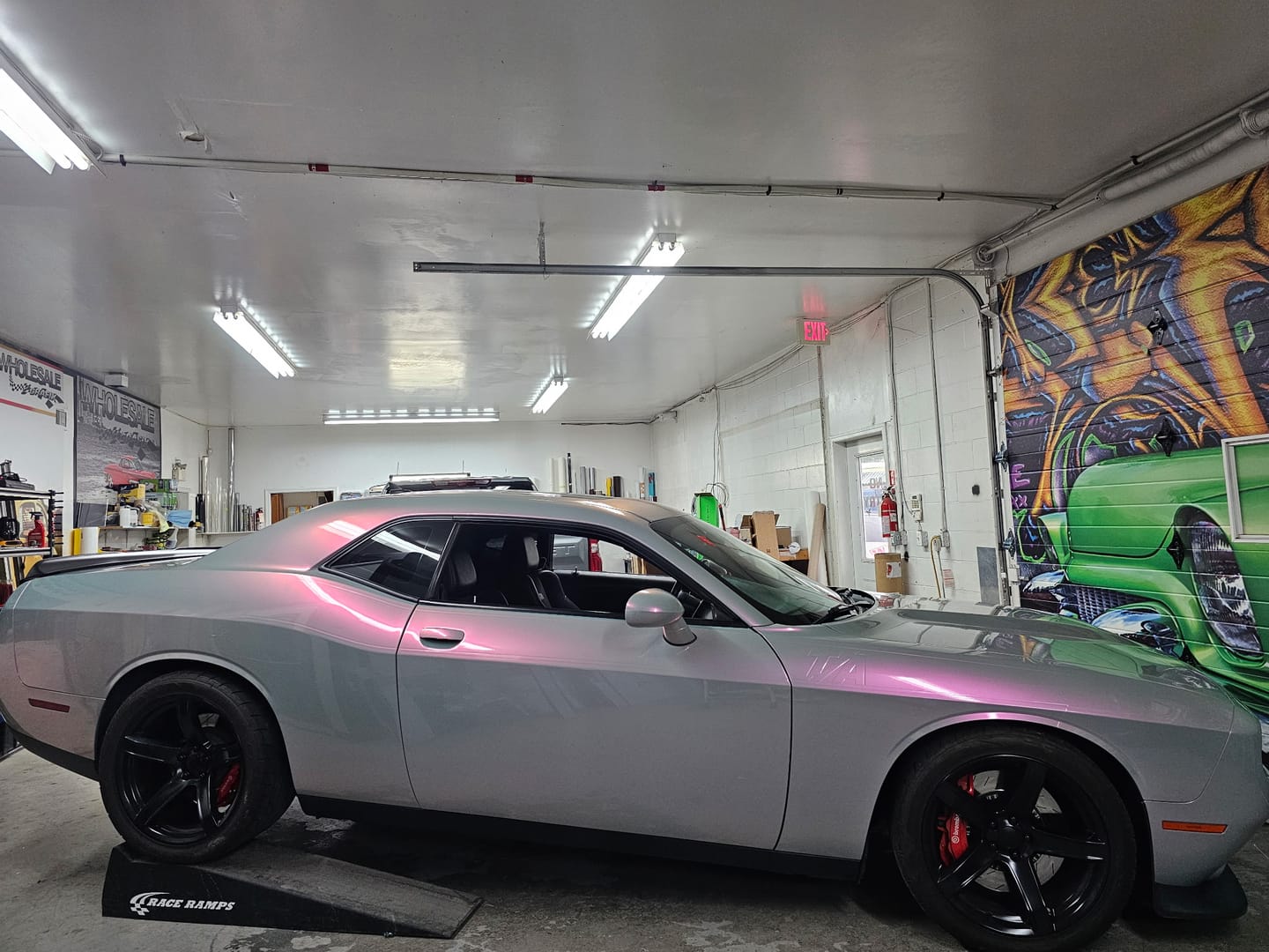 Customer photo review of Candy Metallic Gray Pink Vinyl Wrap