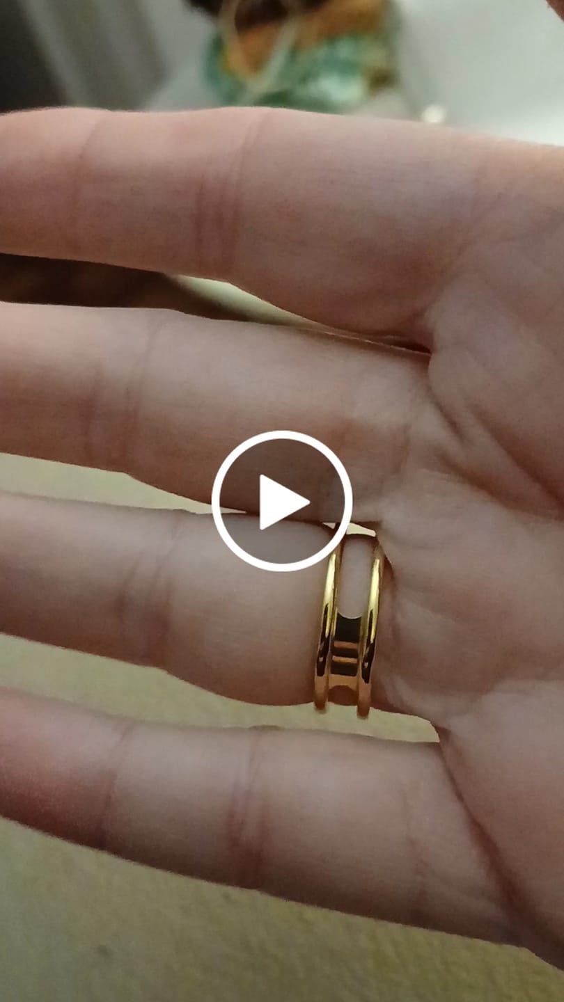 Customer video review of Anel Vienne Duplo Banhado em Ouro 18k