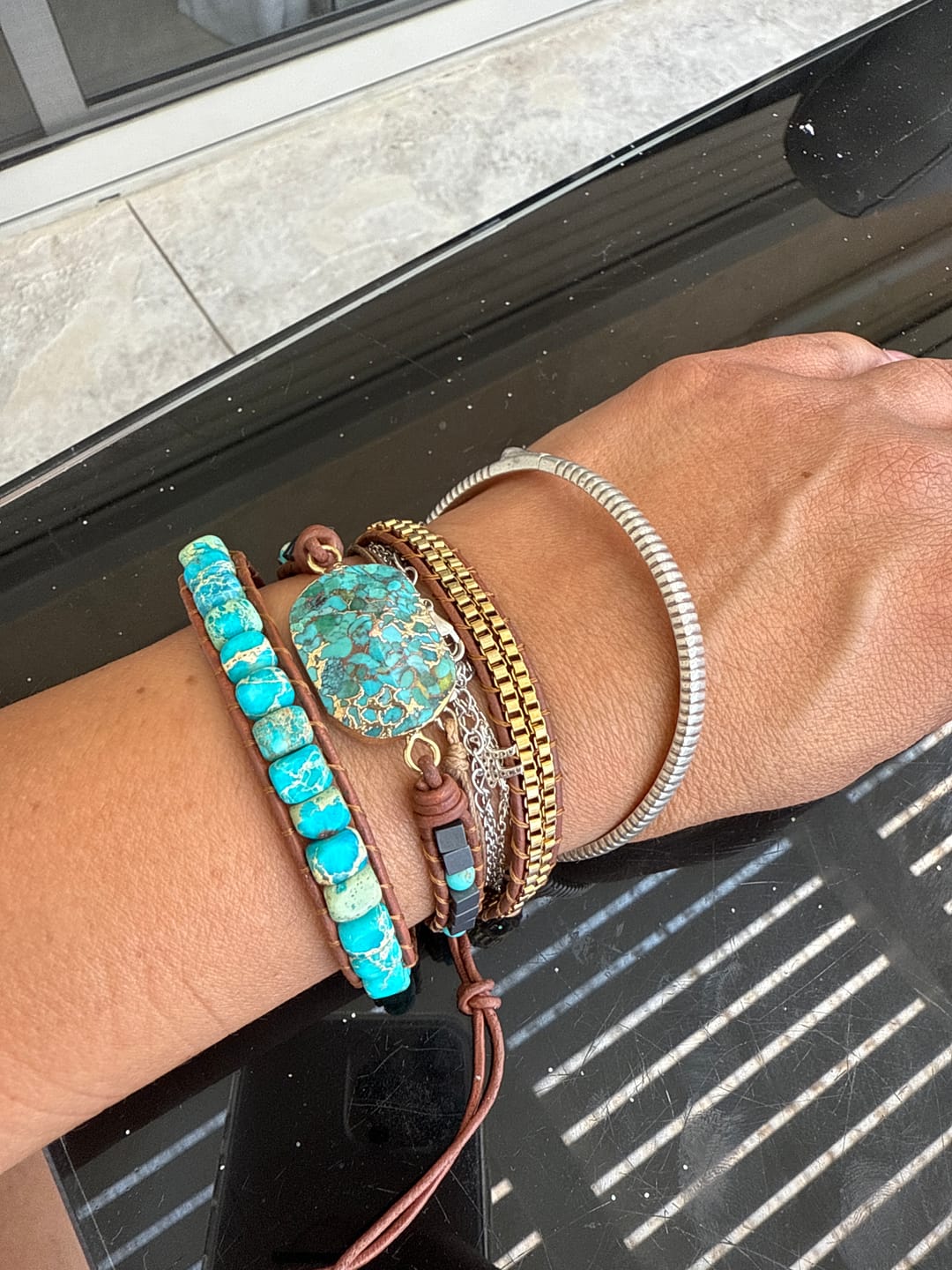 Customer photo review of צמיד לרגל אגט