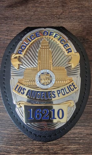 Customer photo review of LAPD Los Angeles Police Officer Badge Solid Copper Replica Movie Props With Number 16210