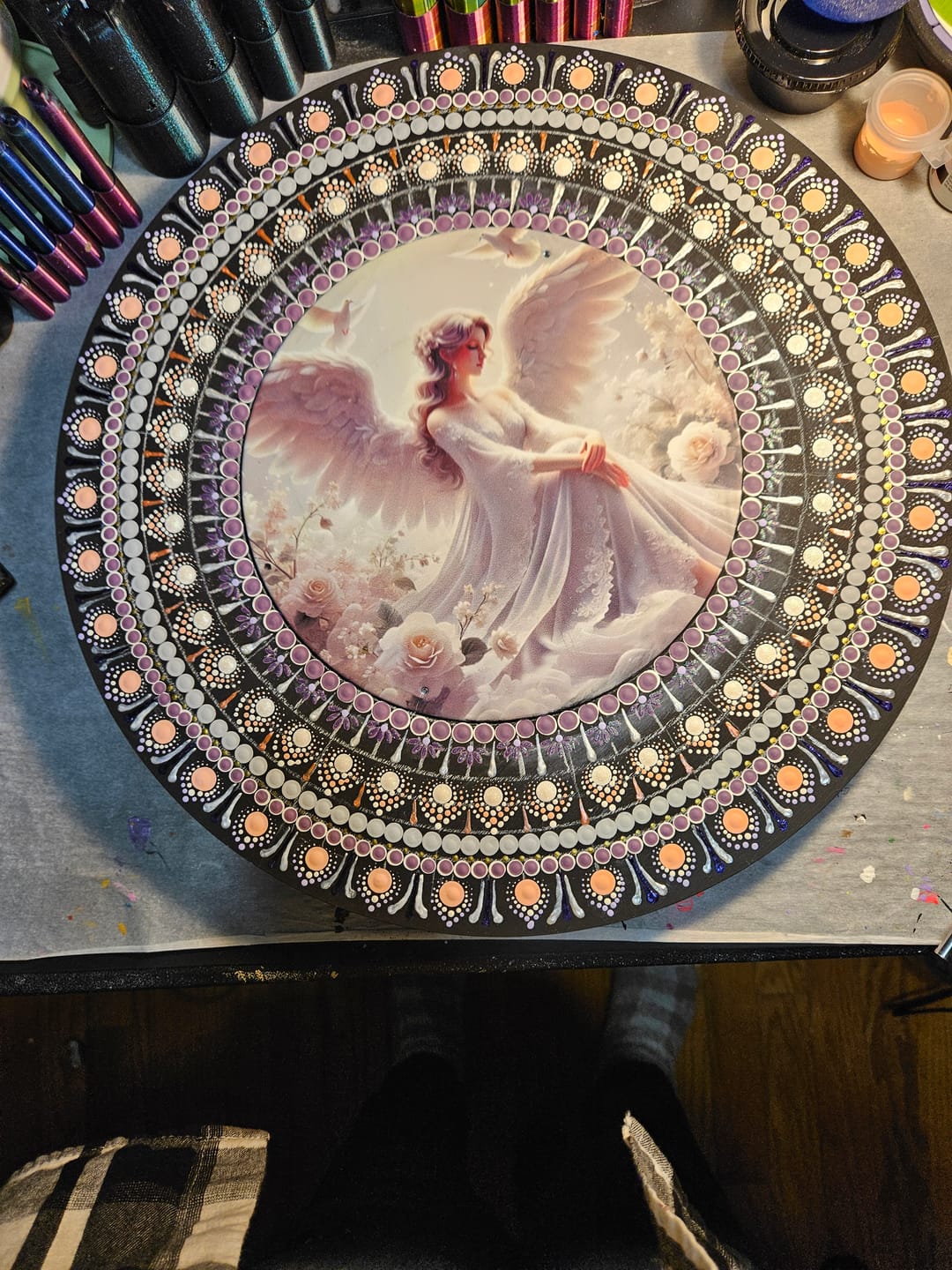 Customer photo review of Unfinished Wood Circle Round | Circle Blank | DIY Craft Cutout | Up to 36"