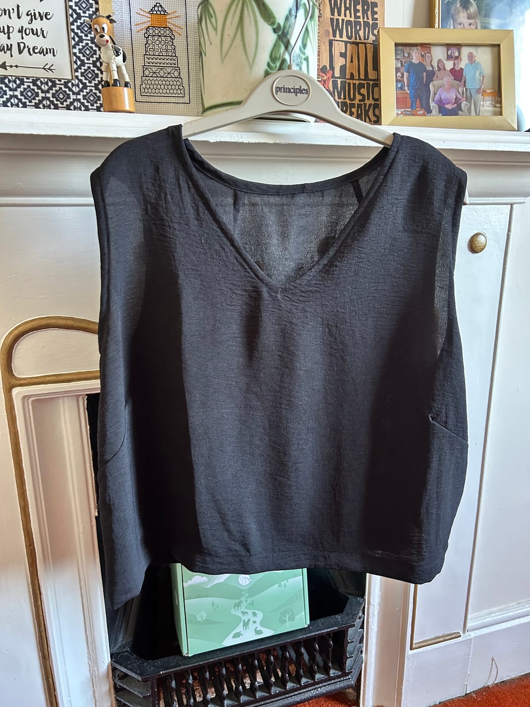 Customer photo review of Plain Italian Stretch Crepe Polyester Fabric