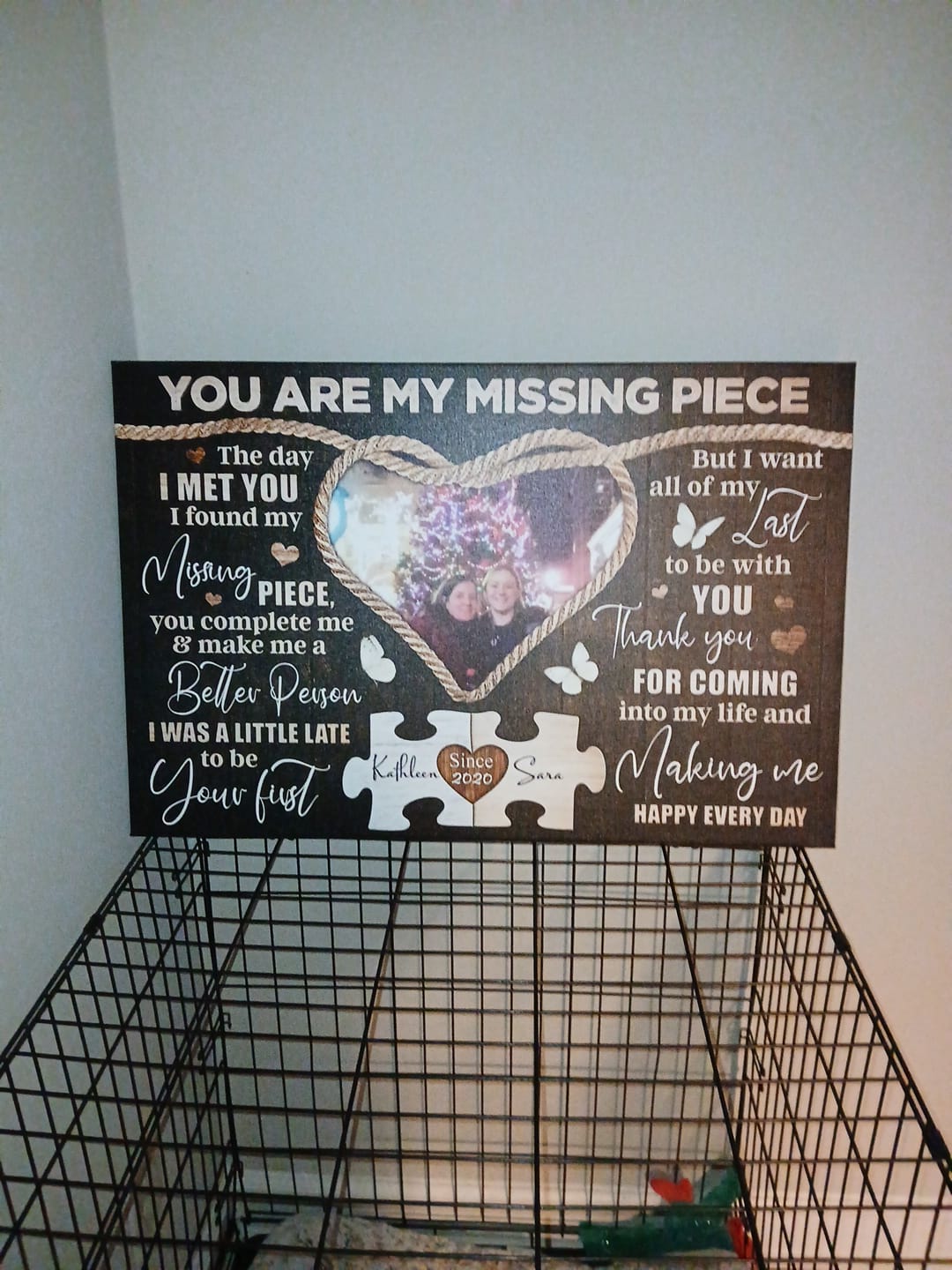 Customer photo review of Personalized Canvas Prints Custom Photo, Sentimental Gift For Couples, Anniversary Gift For Him Her Dem Canvas