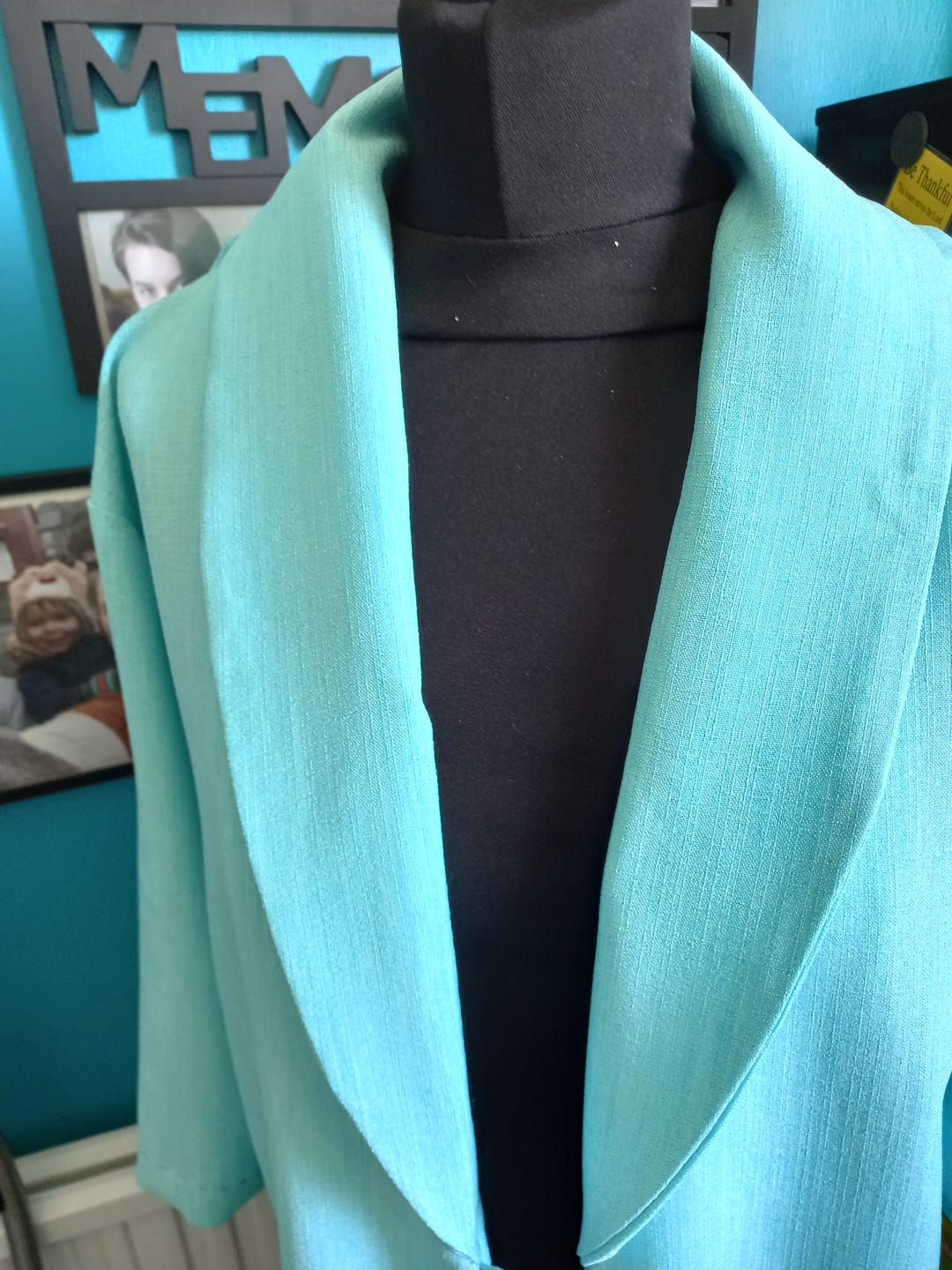 Customer photo review of Linen Look Suiting Fabric