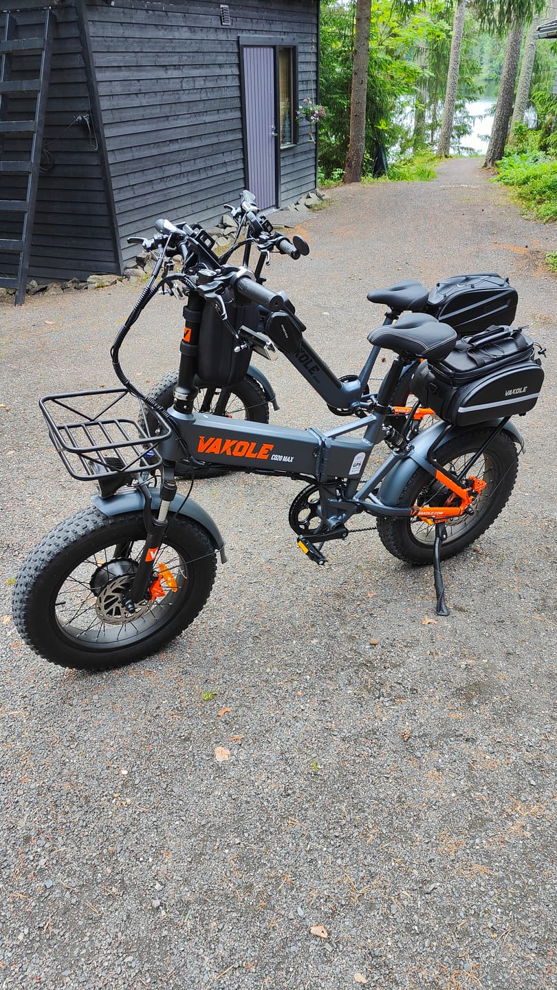Customer photo review of Vakole Waterproof Bike Rack Bag With Large Capacity(17-35L)