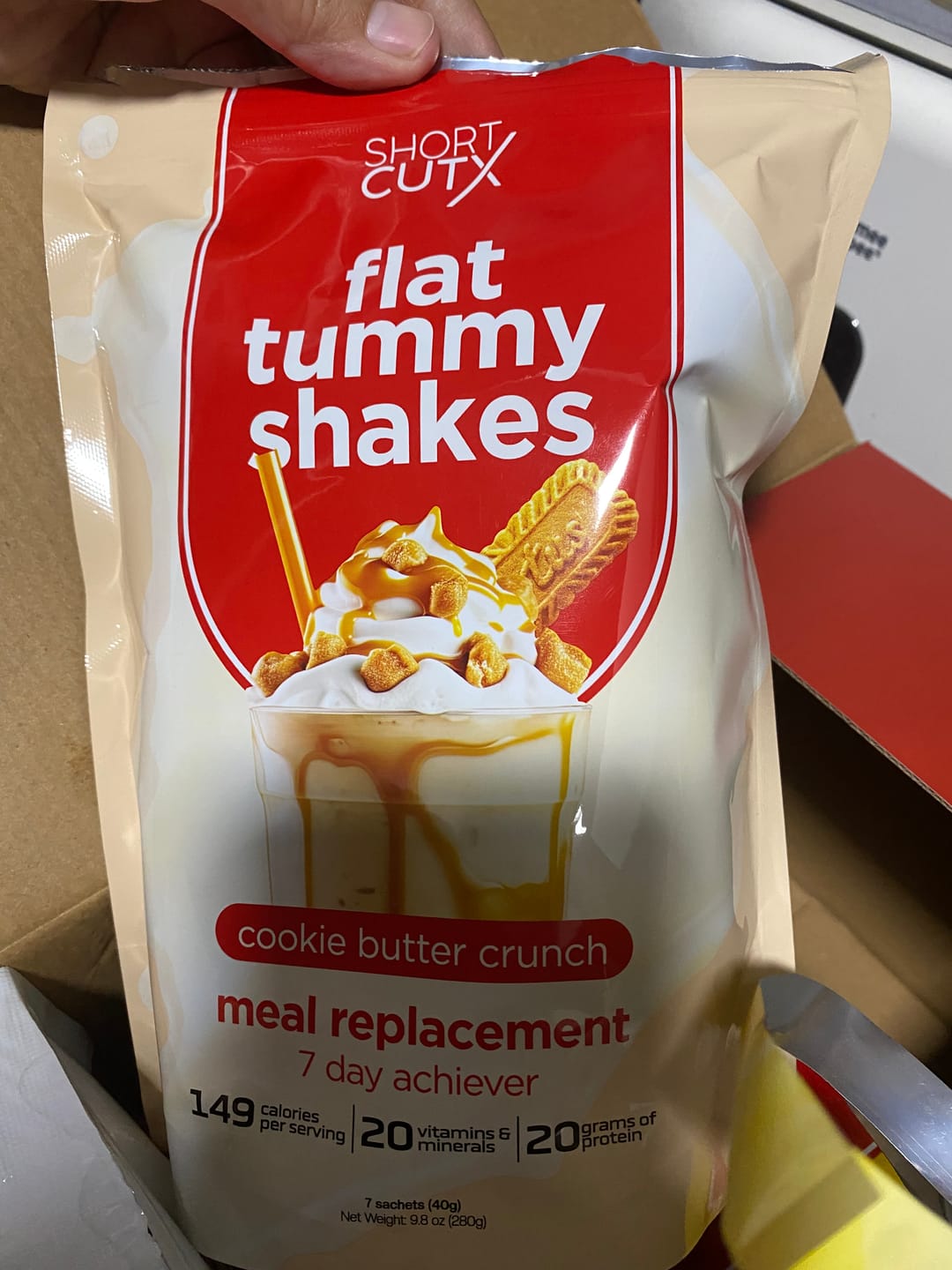 Customer photo review of Flat Tummy Shakes: Cookie Butter Crunch