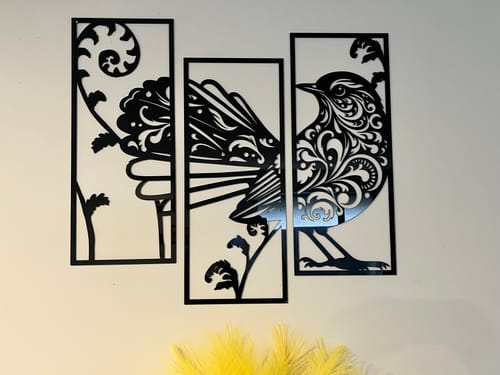 Customer photo review of Filigree Fantail Wall Art Set
