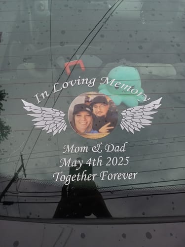 Lexus L. review of Custom In Loving Memory Decal with a Photo Inlay and Wings image 1 out of 1