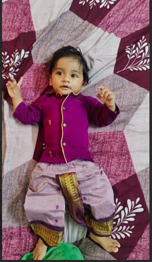 Customer photo review of Lavender and Wine Dhoti Kurta for Boys – Traditional Ethnic Wear for Baby Boy