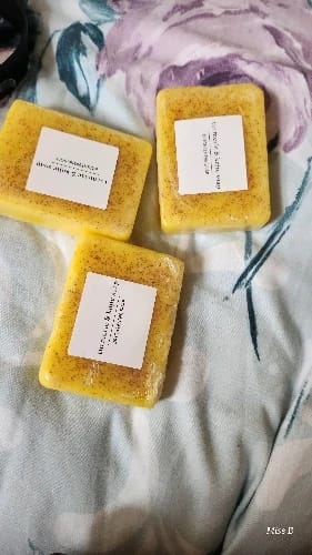 Customer photo review of Lemon turmeric & kojic-acid brightening soap