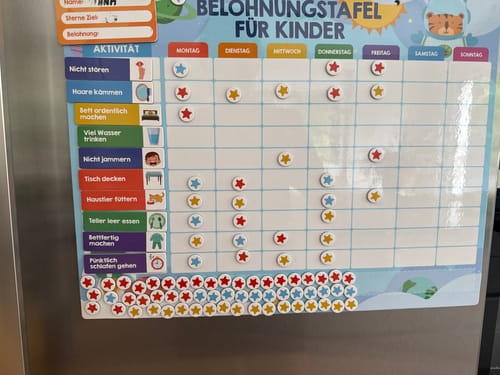 Customer photo review of Edubini Magnetische Belohnungstafel