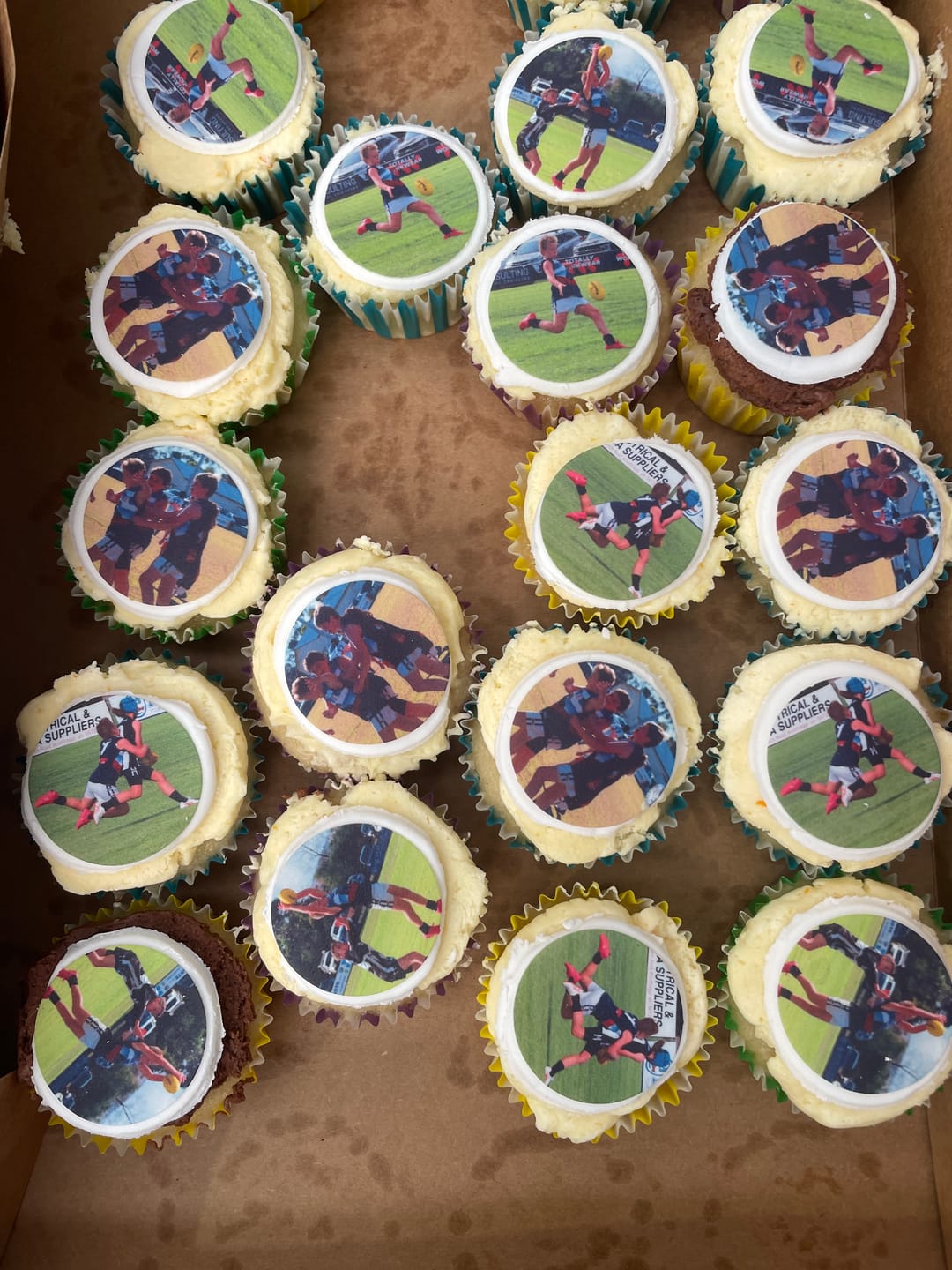 Customer photo review of 30 x 3.8 cm Small Cupcake Custom Edible Icing Images