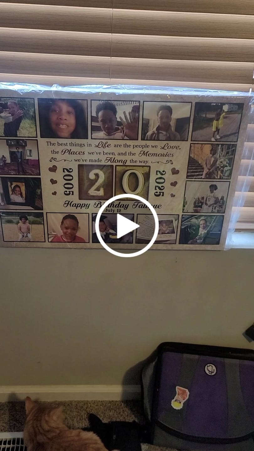 Customer video review of Customized Gifts For Birthday - Personalized Canvas Prints - Photo Collage Canvas, Unique Gifts 70th Birthday For Him, For Her