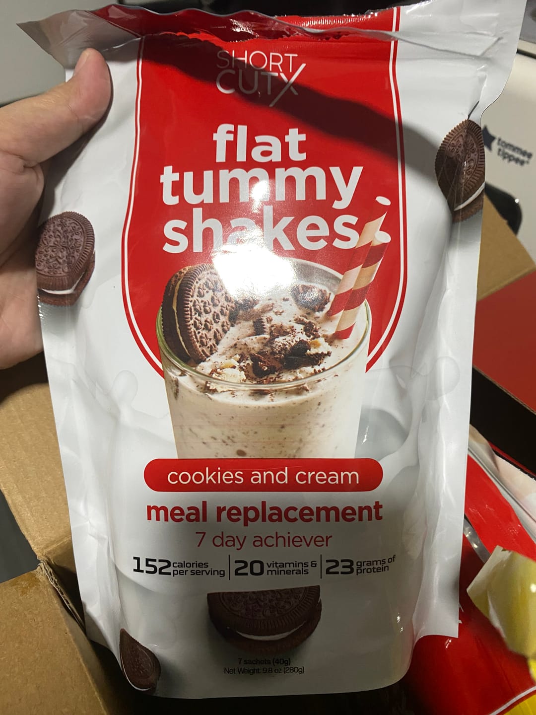 Customer photo review of Flat Tummy Shakes: Cookies and Cream