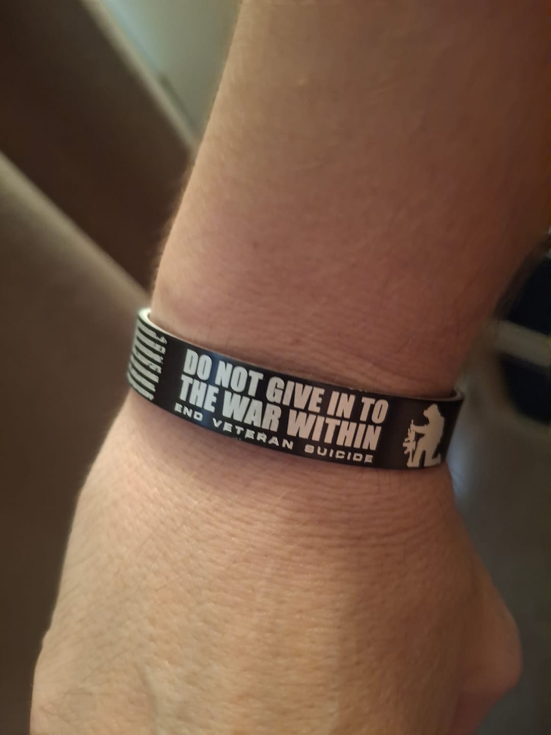 Customer photo review of Do Not Give In Bracelet