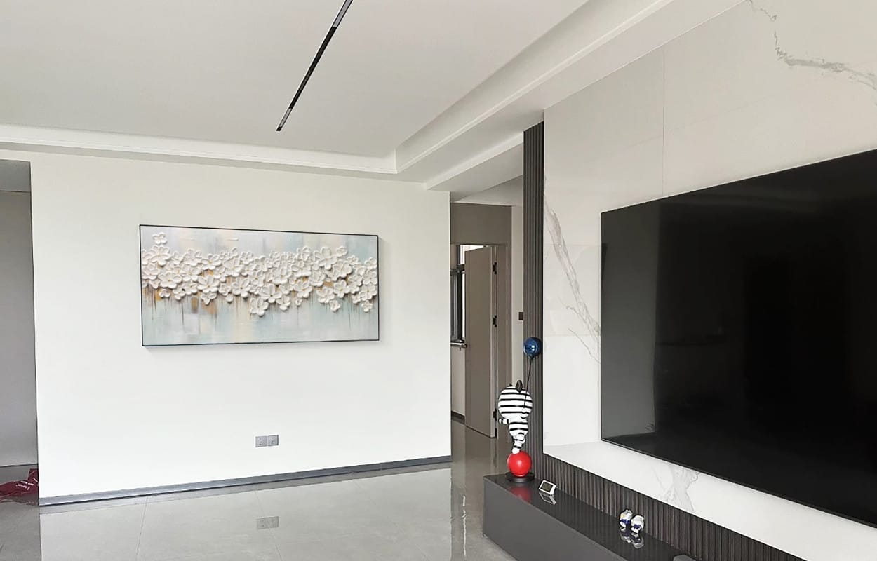 Customer photo review of Flower Textured Painting Canvas #FP061