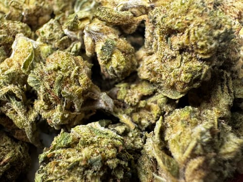 Customer photo review of Banana Cream Cake THCA Flower Smalls