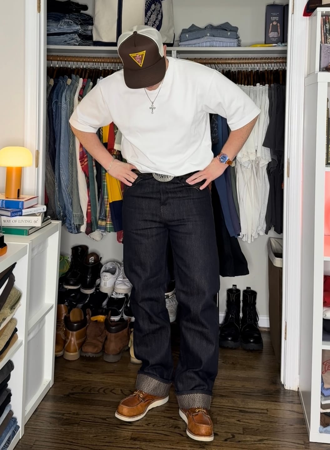 Customer photo review of 16.7 0Z Snake Pattern Straight-Fit jeans