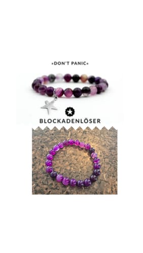 Customer photo review of »Don’t Panic - angstfrei« Armband aus echtem Lavendelachat
