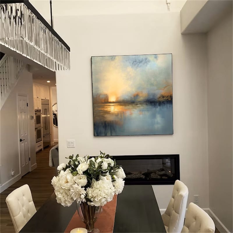 Customer photo review of Abstract Painting Canvas #AP074