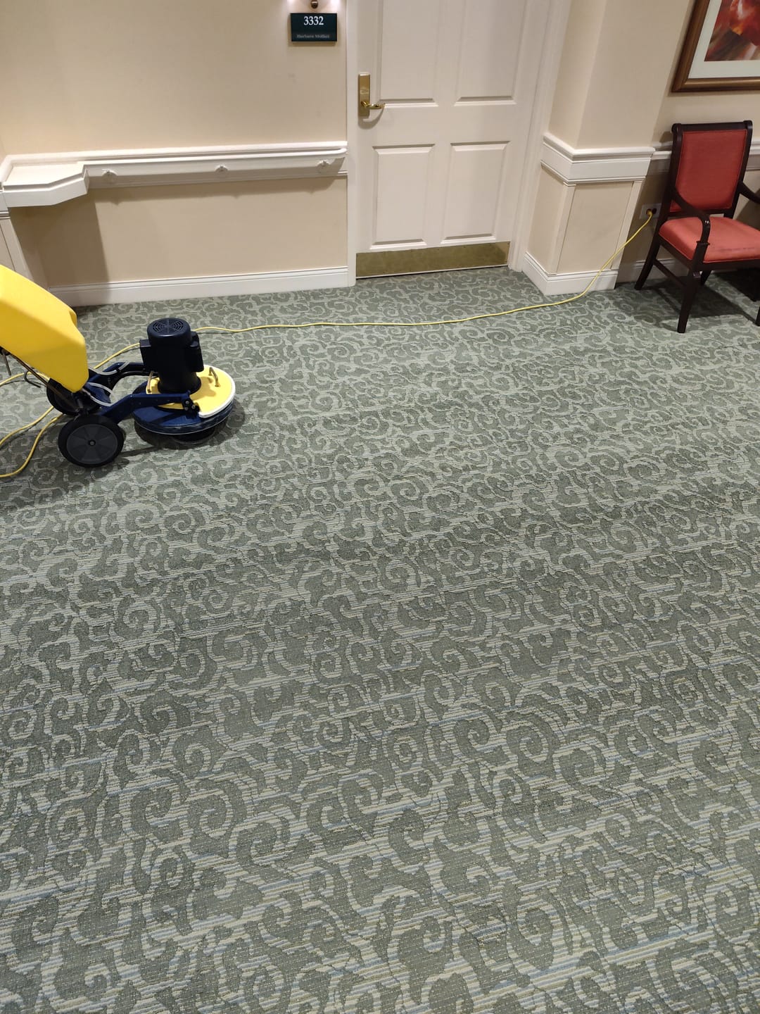 Customer photo review of FiberPlus MAX Carpet Cleaning Pads 8 inch (Case of 15) Commercial Carpet Cleaning Supplies (for 19" Cimex)