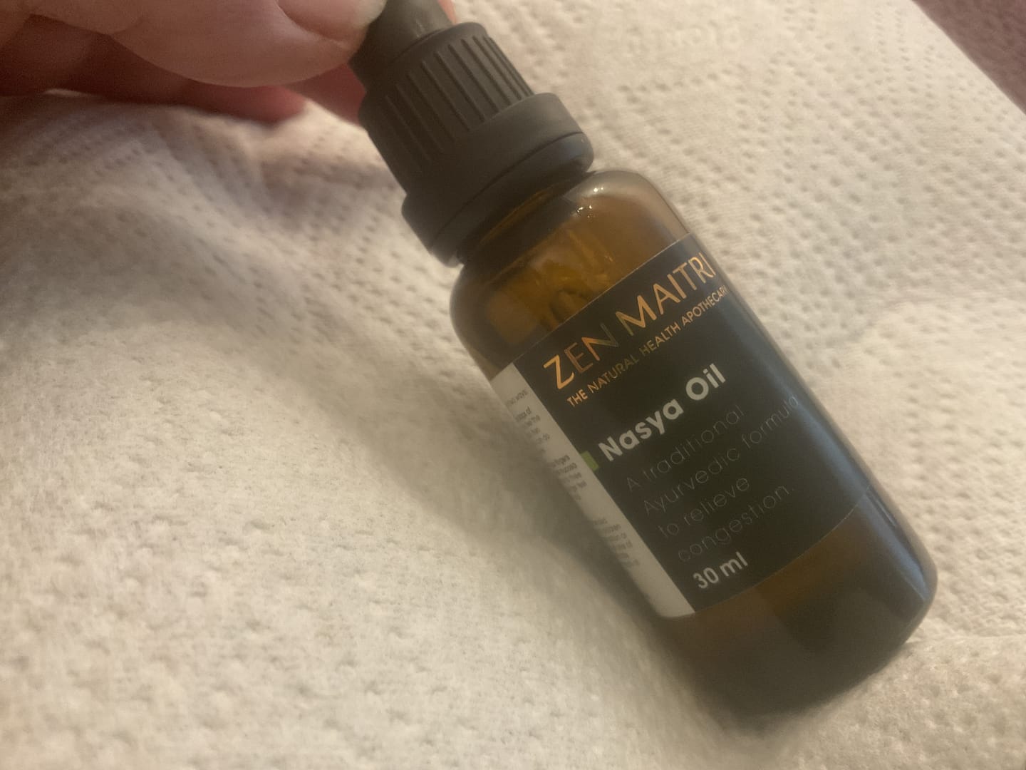Customer photo review of Nasya Oil | Sinus Relief & Decongestant | Chemical-Free All Natural Ingredients | 30ml