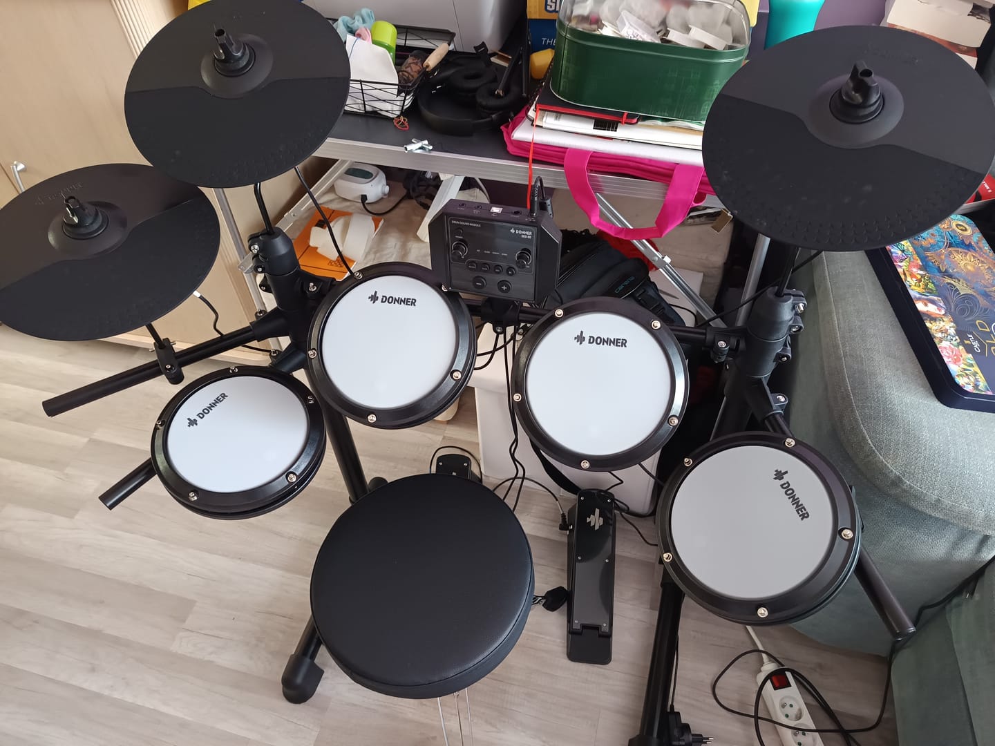 Customer photo review of Batterie électrique Donner DED-80 5 tambours et 3 cymbales