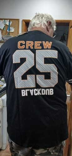 Customer photo review of Crew Tee 2025
