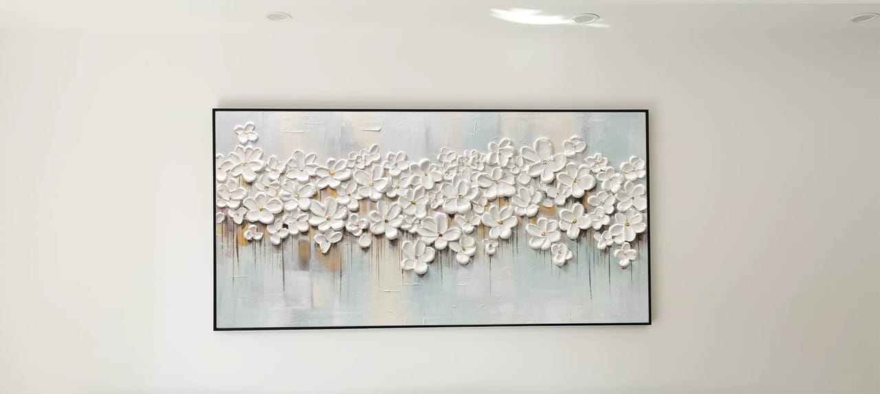 Customer photo review of Flower Textured Painting Canvas #FP061