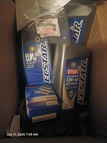 Customer photo review of Suzuki Outboard Oil Change Kit