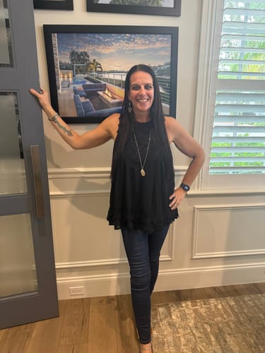 Customer photo review of Lace Accented Swing Tank