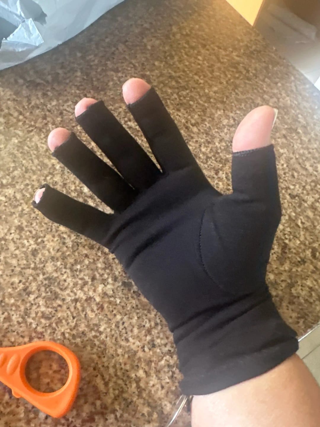 Customer photo review of Therapeutic Heat Gloves