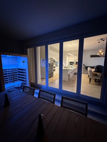 Customer photo review of 3 Person Far Infrared Sauna