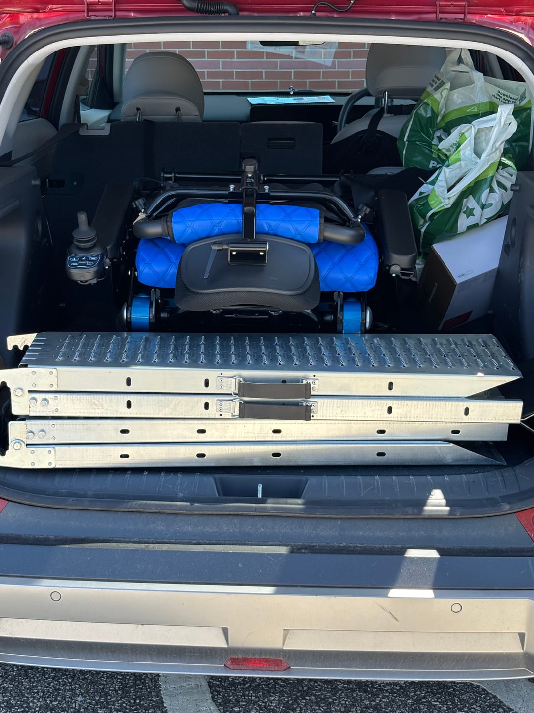 Customer photo review of Wide Seat Reclinable Automatic Folding Powerchair Freedom Elite AFMR