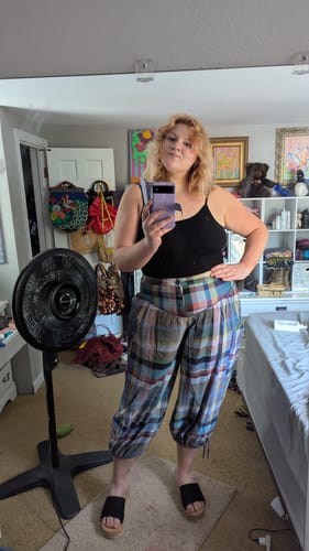 Customer photo review of VERA PANTS | MIST CHEX