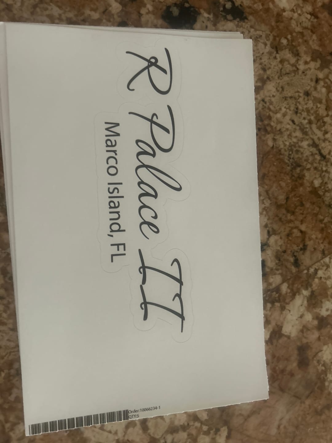 Customer photo review of Custom Kiss-Cut Boat Stickers
