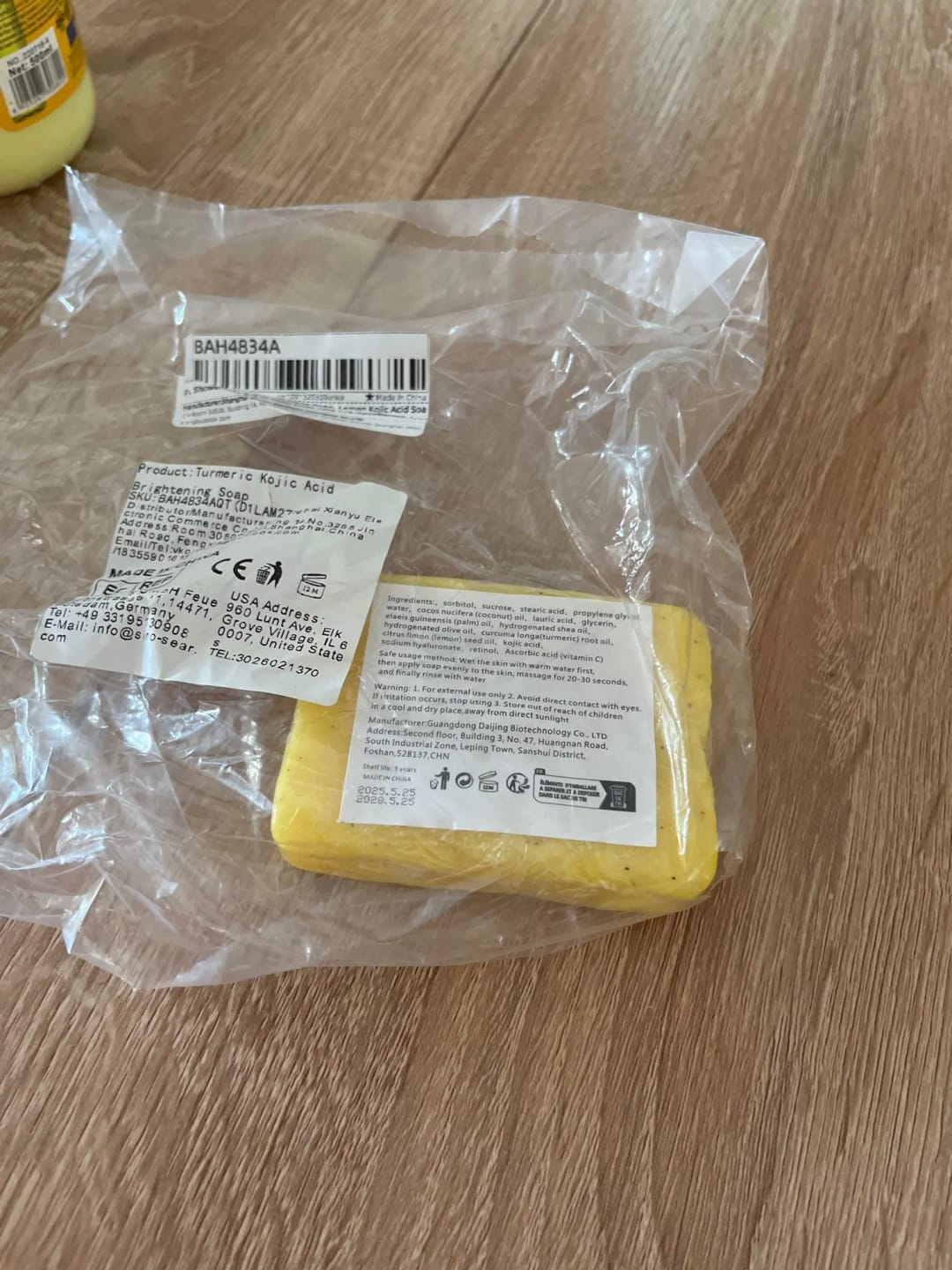 Customer photo review of Lemon turmeric & kojic-acid brightening soap
