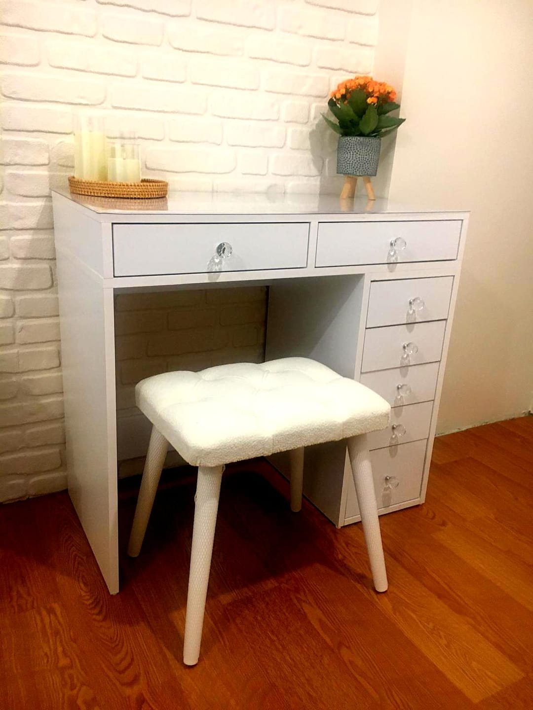 Customer photo review of Rani BJ108 Makyaj Tuvalet Masası 7 Çekmeceli Takı Düzenleyici Beyaz