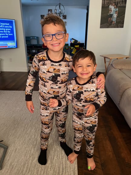 Customer photo review of Work Hard, Play Hard 2 Piece Pajama Set: Core Collection