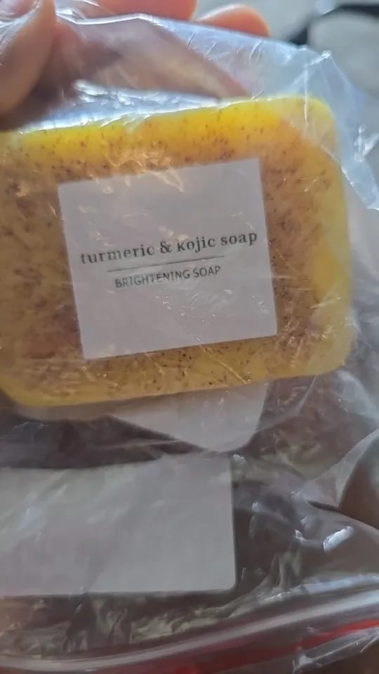 Customer photo review of Lemon turmeric & kojic-acid brightening soap