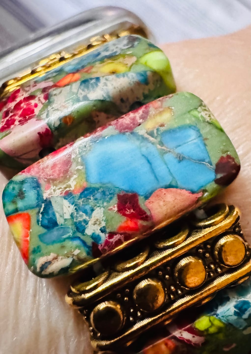 Customer photo review of Chic Flower Stretch Apple Watch Strap
