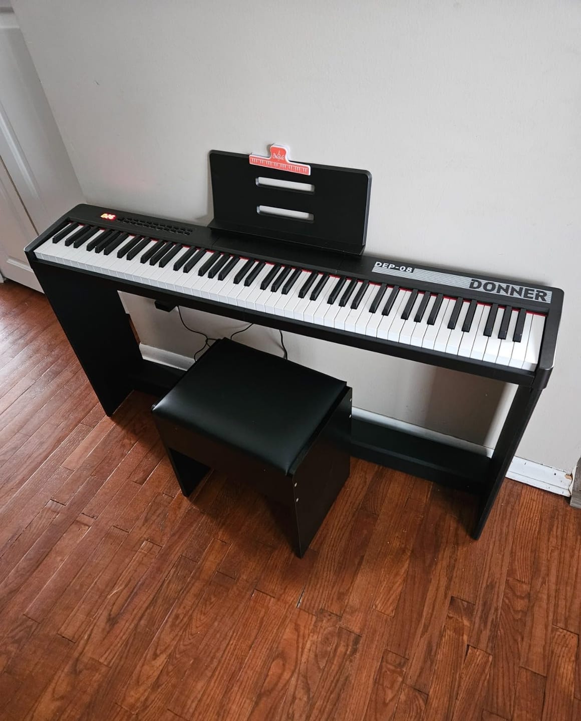 Customer photo review of Piano numérique Donner DEP-08, support amovible, piano électrique compact pour débutants