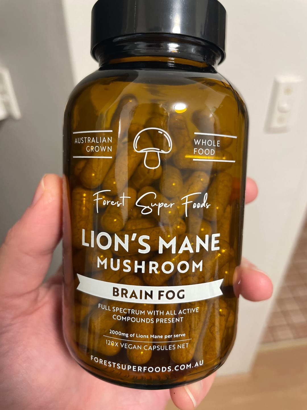 Customer photo review of Lions Mane Whole Mushroom Capsules